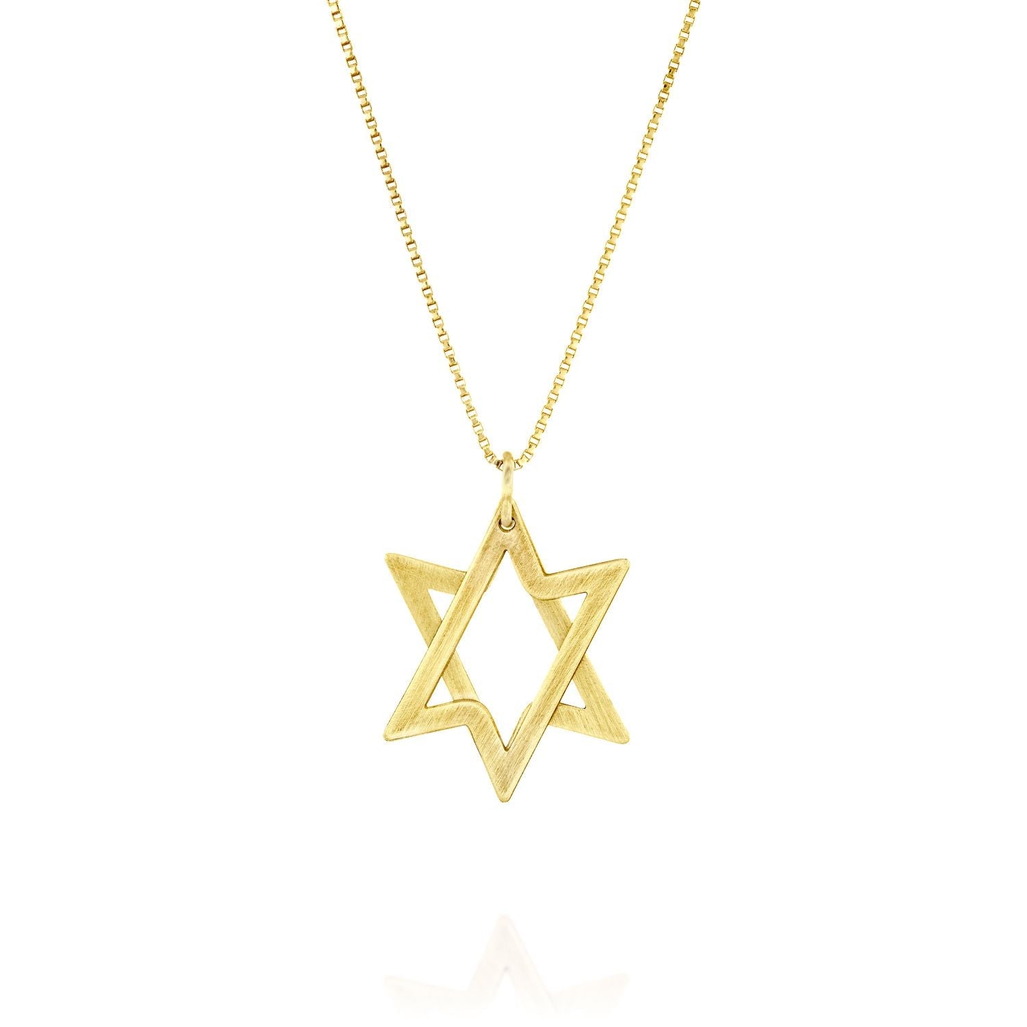 שרשרת מגן דוד דו-חלקי בזהב- עיצוב עם נוכחות
