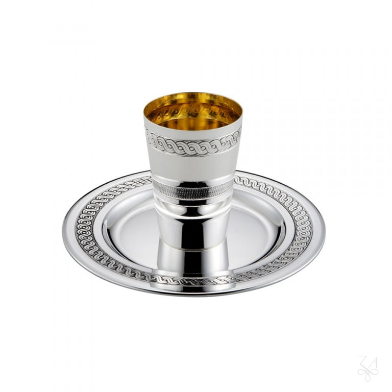 כוס קידוש כסף 925 עם פנים זהב