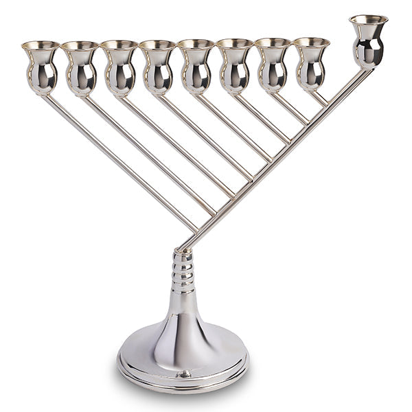 חנוכייה כסף 925 עיצוב קלאסי עבודת יד