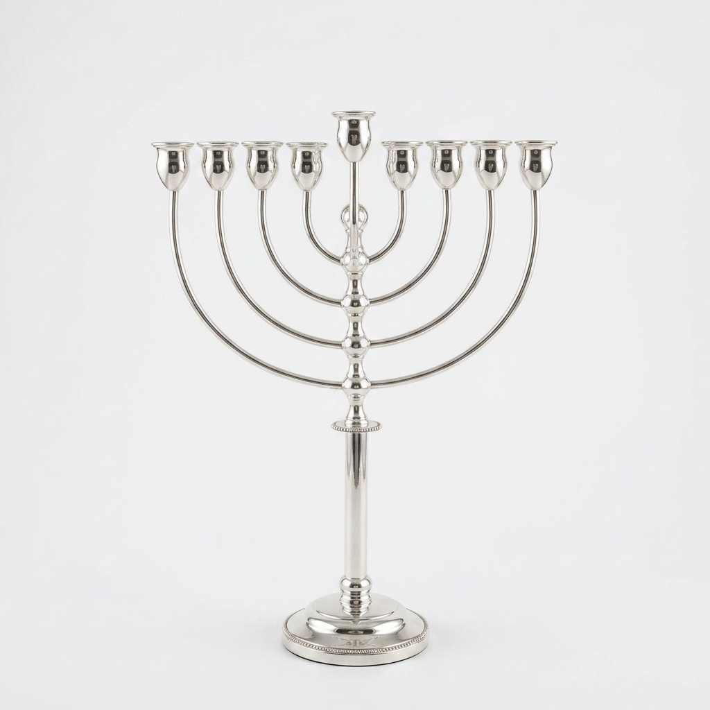 חנוכיית ירושלים ציפוי כסף