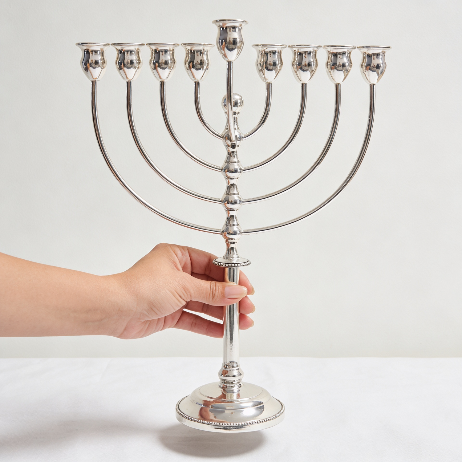 חנוכיית ירושלים ציפוי כסף
